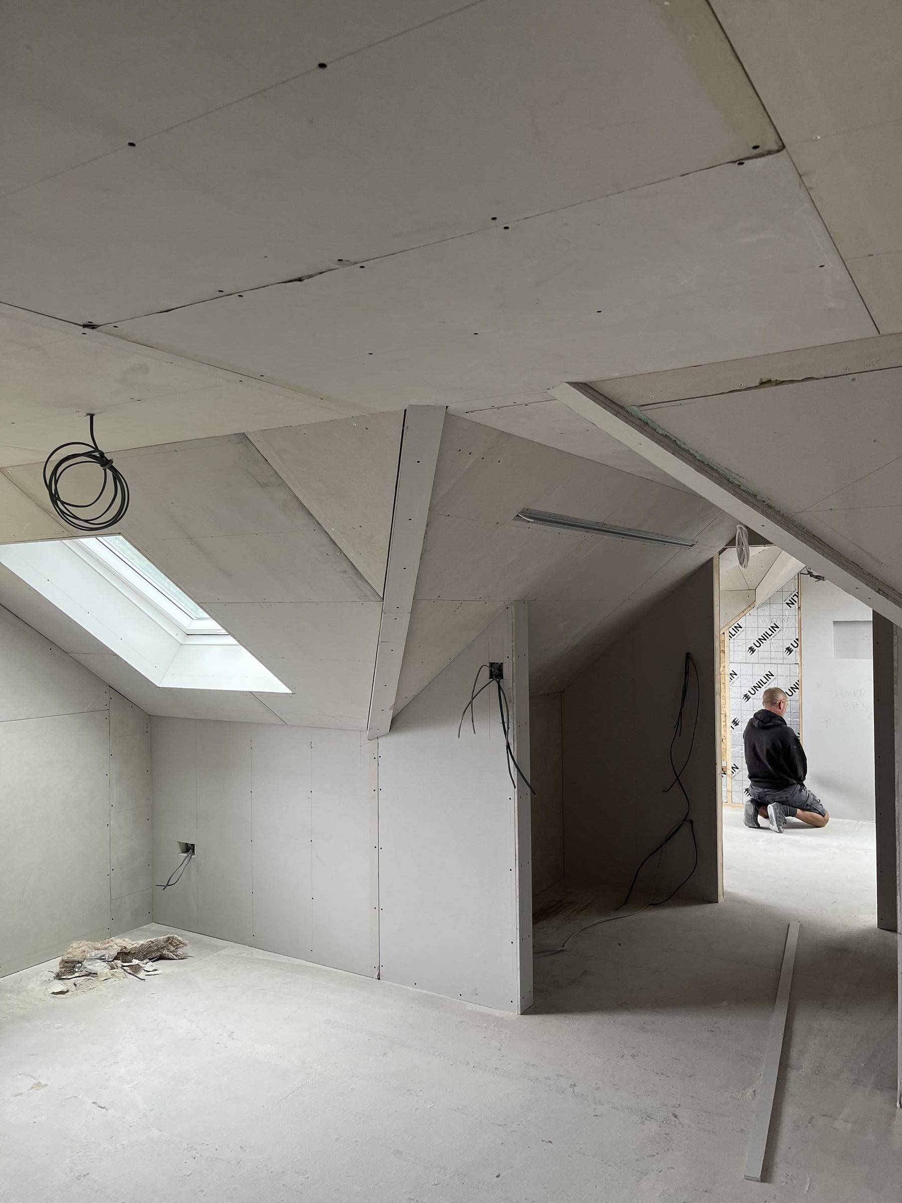 Plasterboarding the Dormer