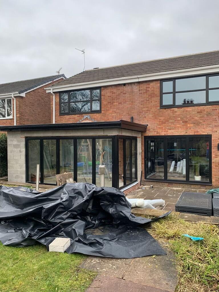 Finished Exterior with Bi-folds