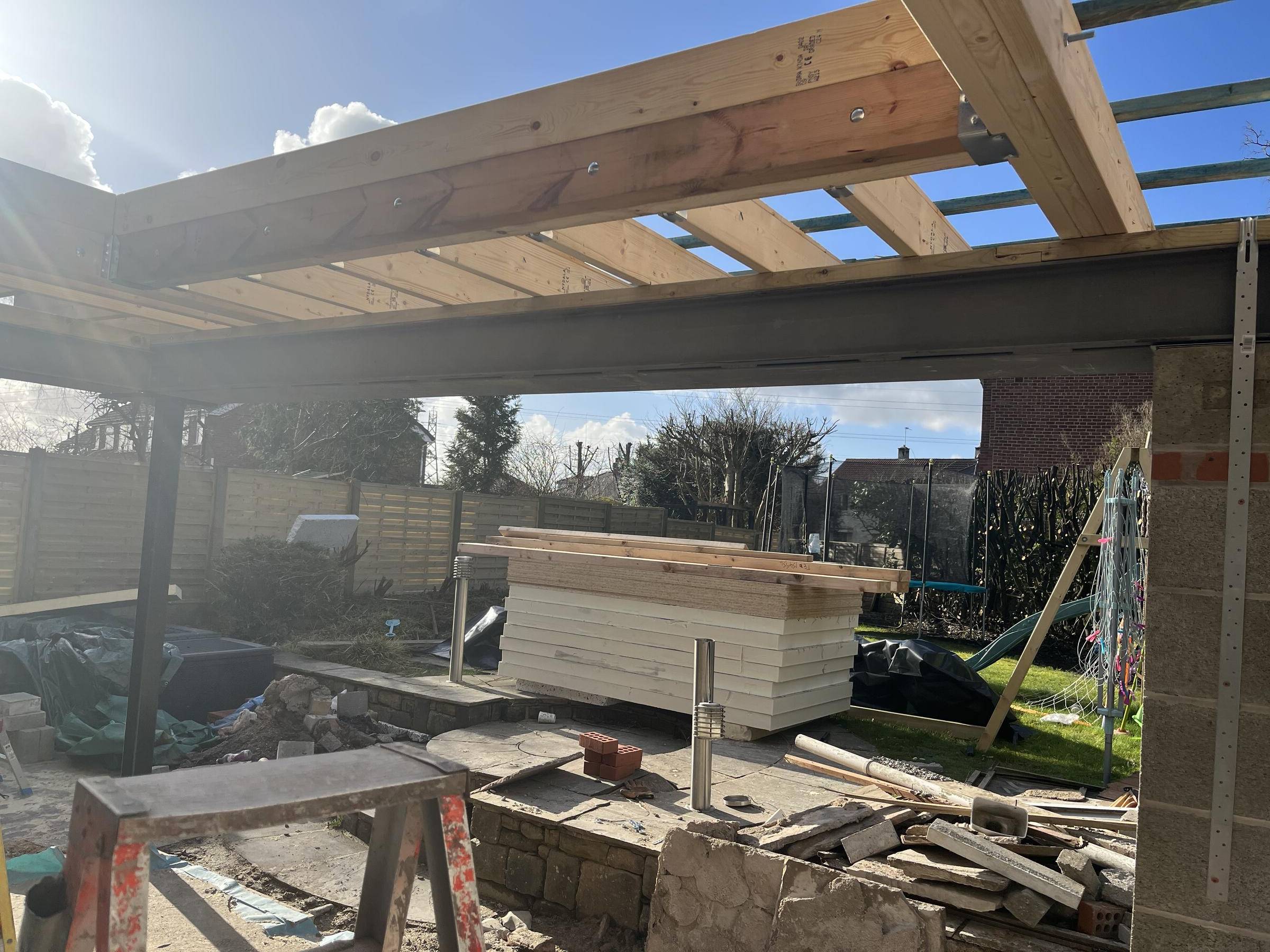 Steel Beams and Blockwork