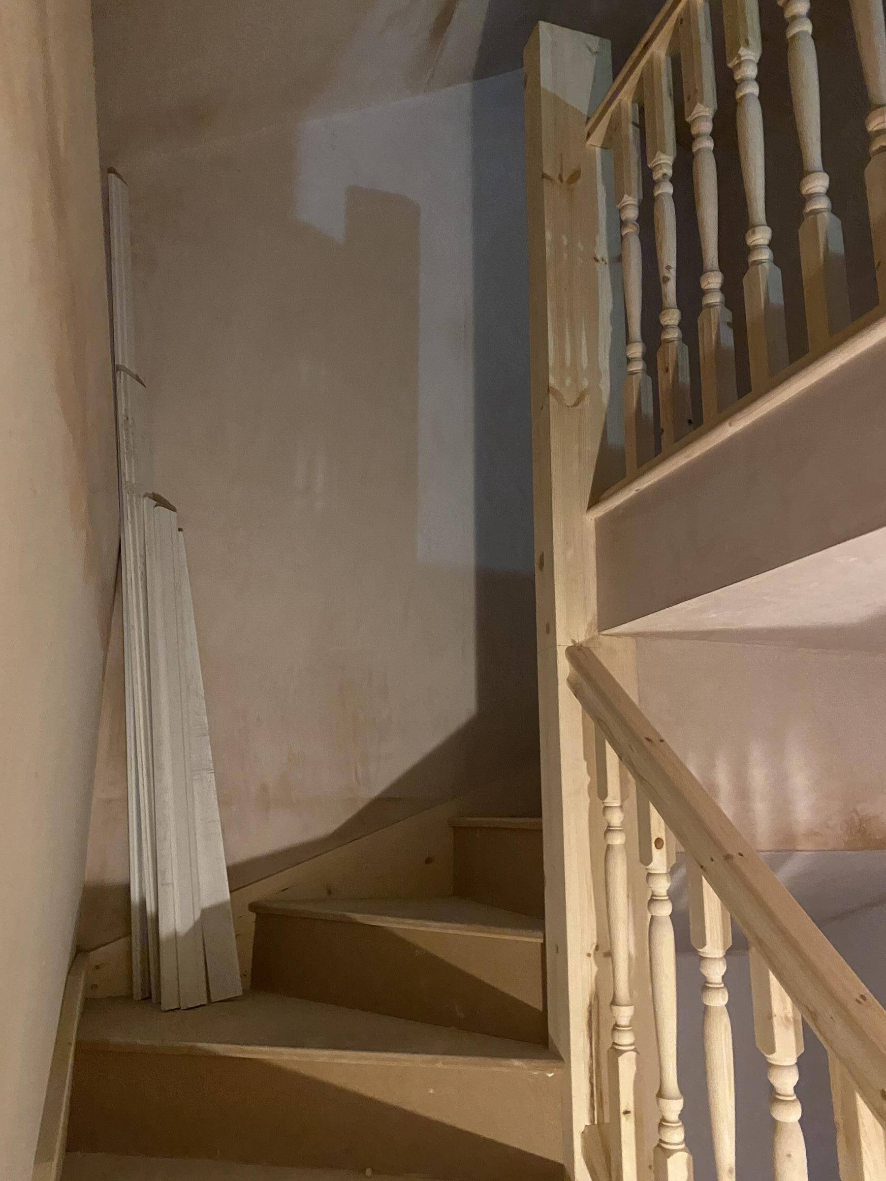 New staircase installed up to converted loft area