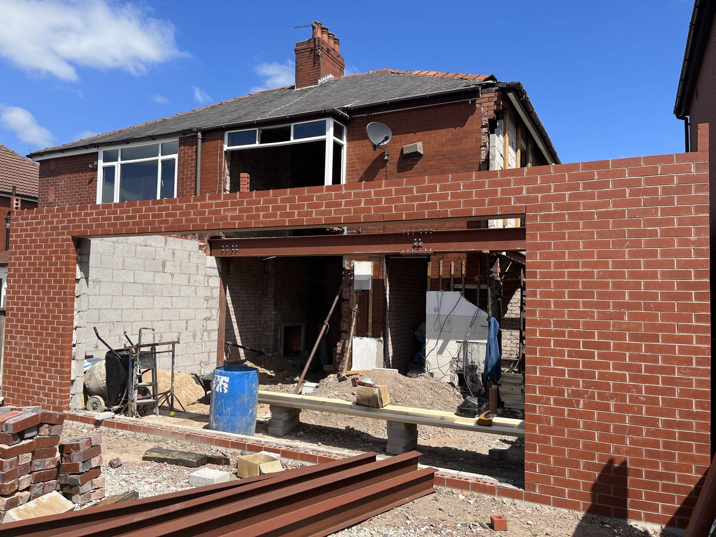 Rear Extension Brickwork and Steel