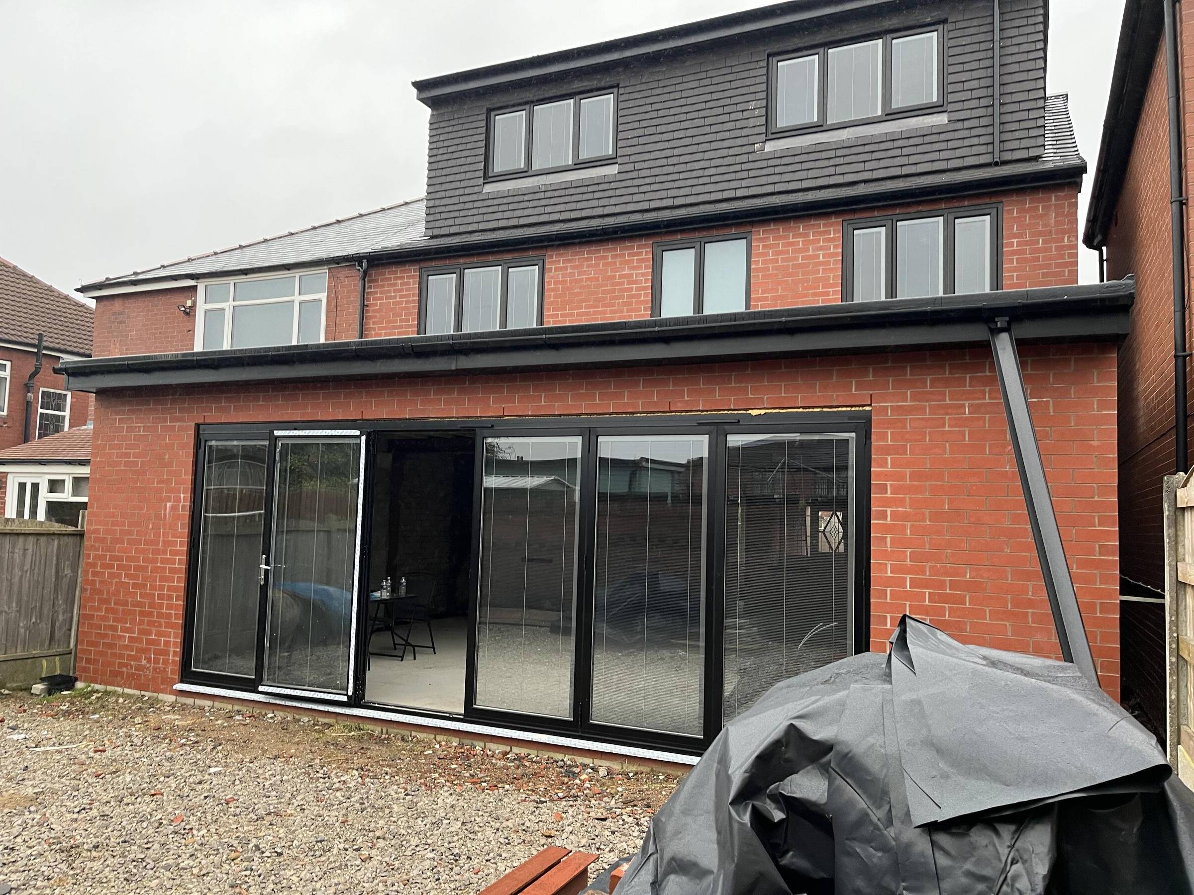 Completed Exterior with Dormer and Bi-folds