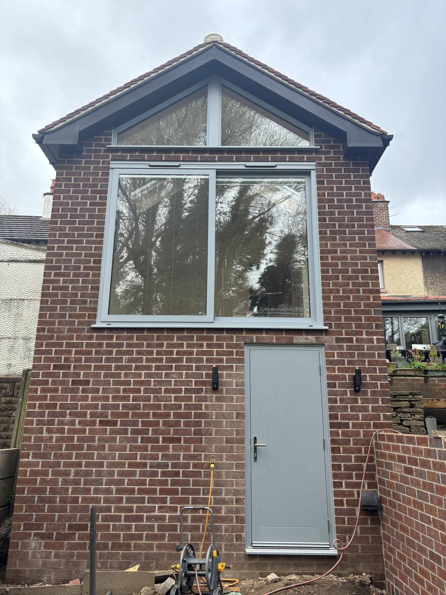 Finished Exterior with Gable Window