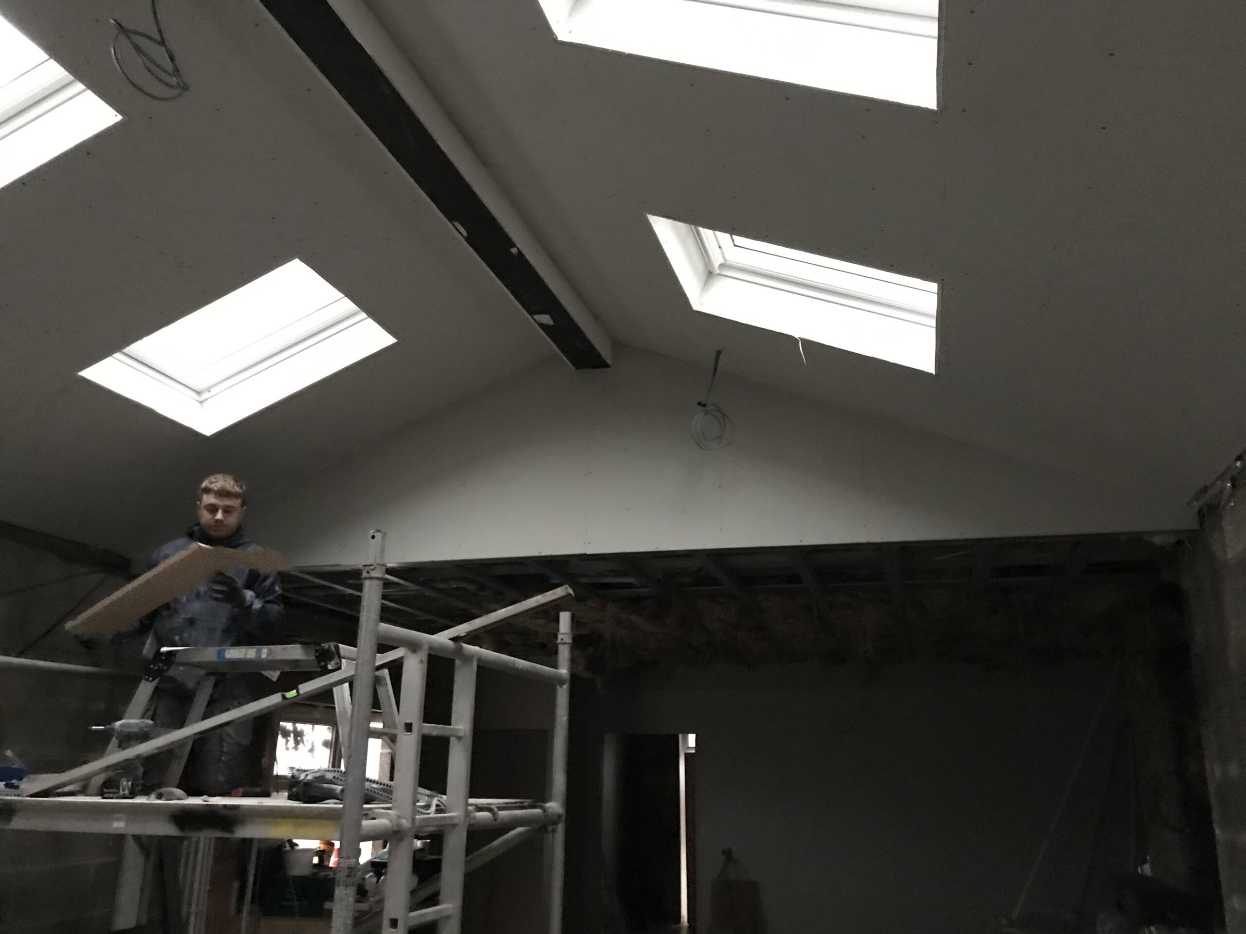 Plasterboarding the Vaulted Ceiling