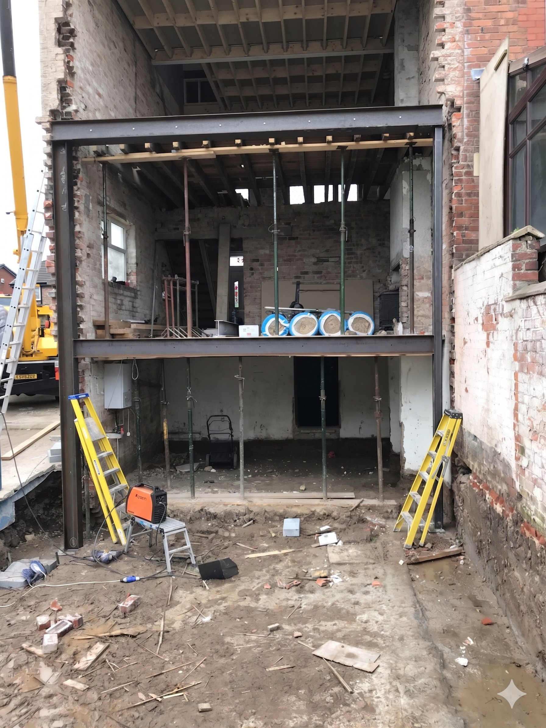 Heavy Steel Framework Installation