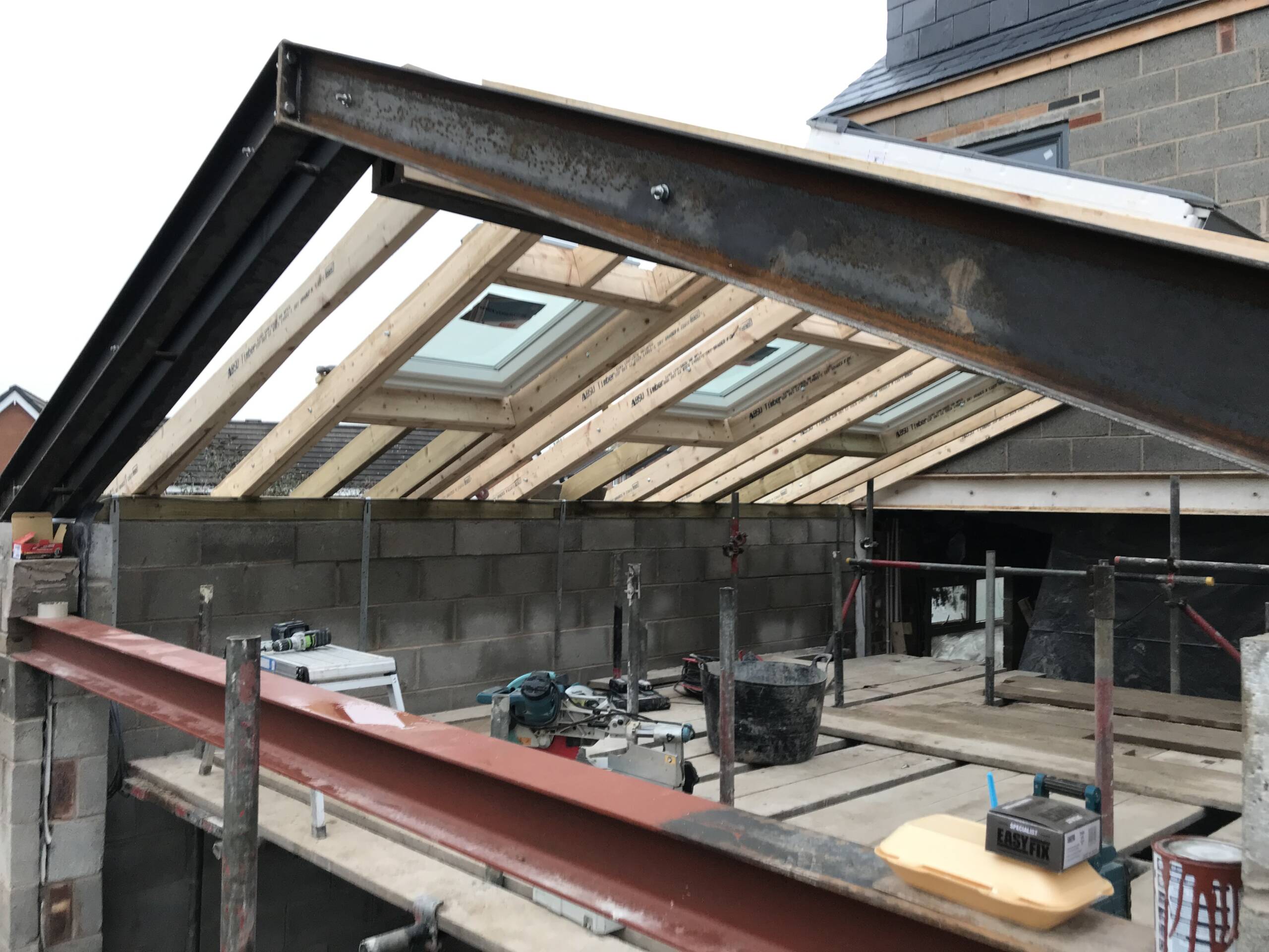 Vaulted Roof Timbers and Steel