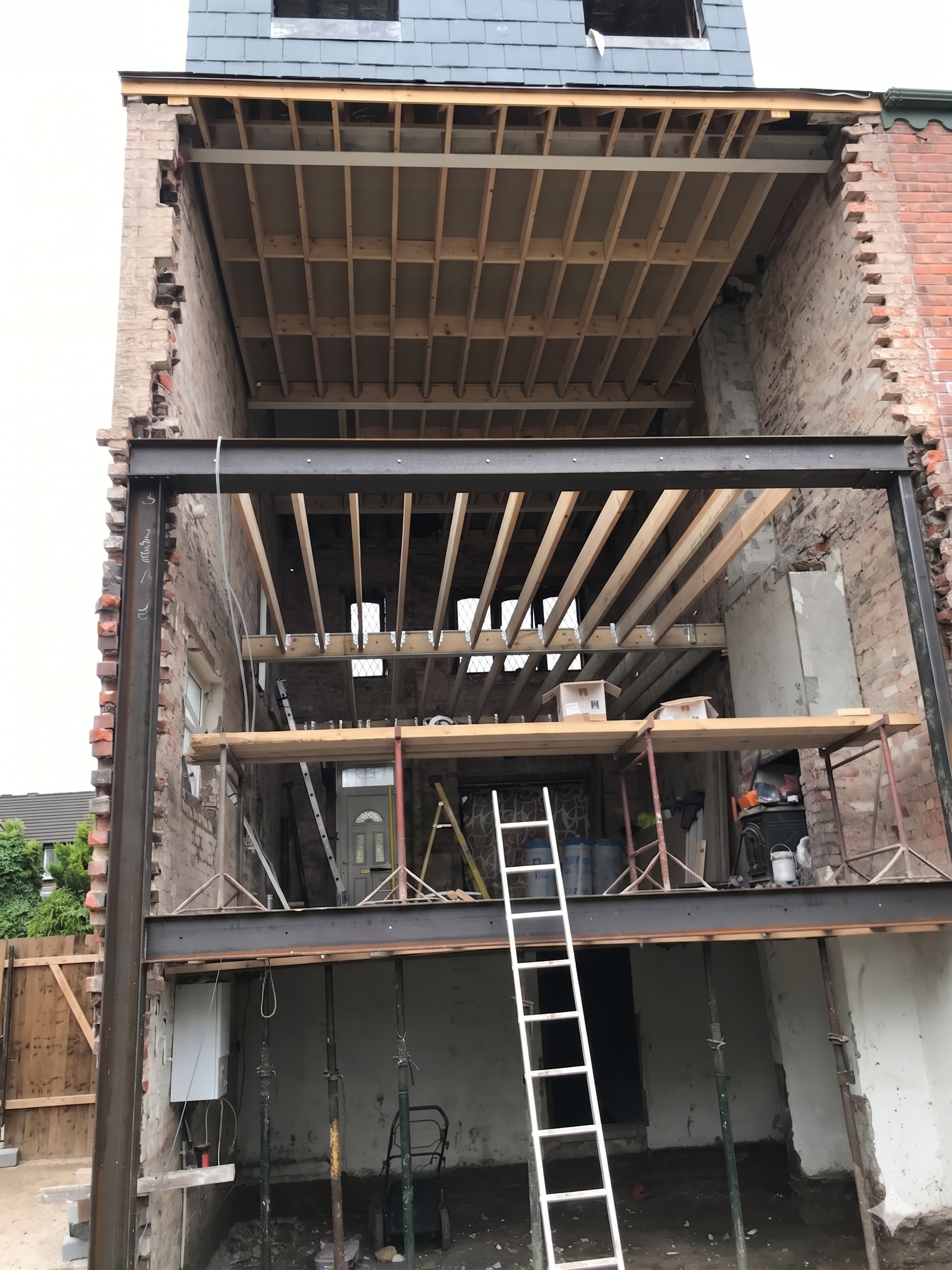First Floor Joists and Steel Beams