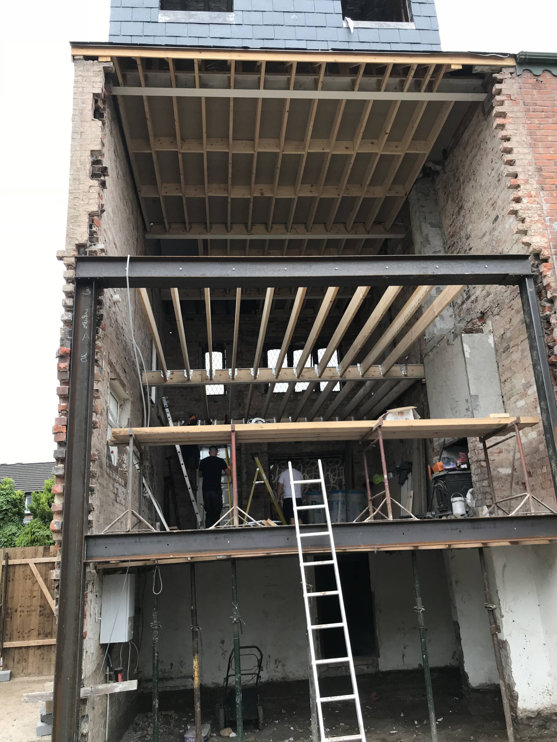 First Floor Joists and Steel Beams