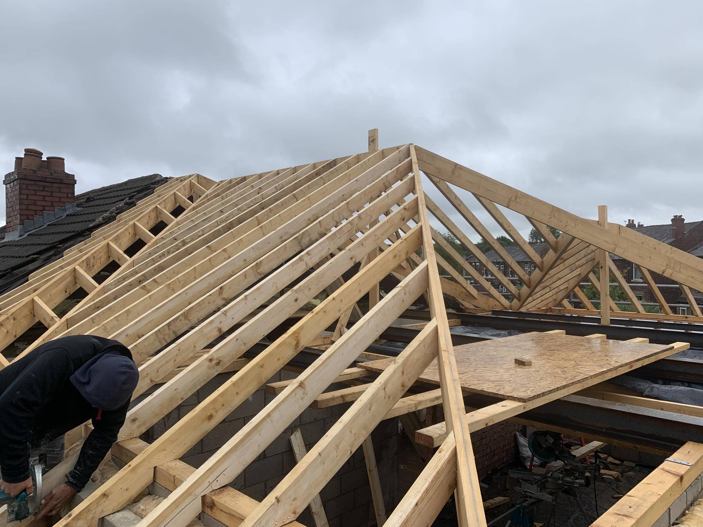 Hip Roof Framework Progress