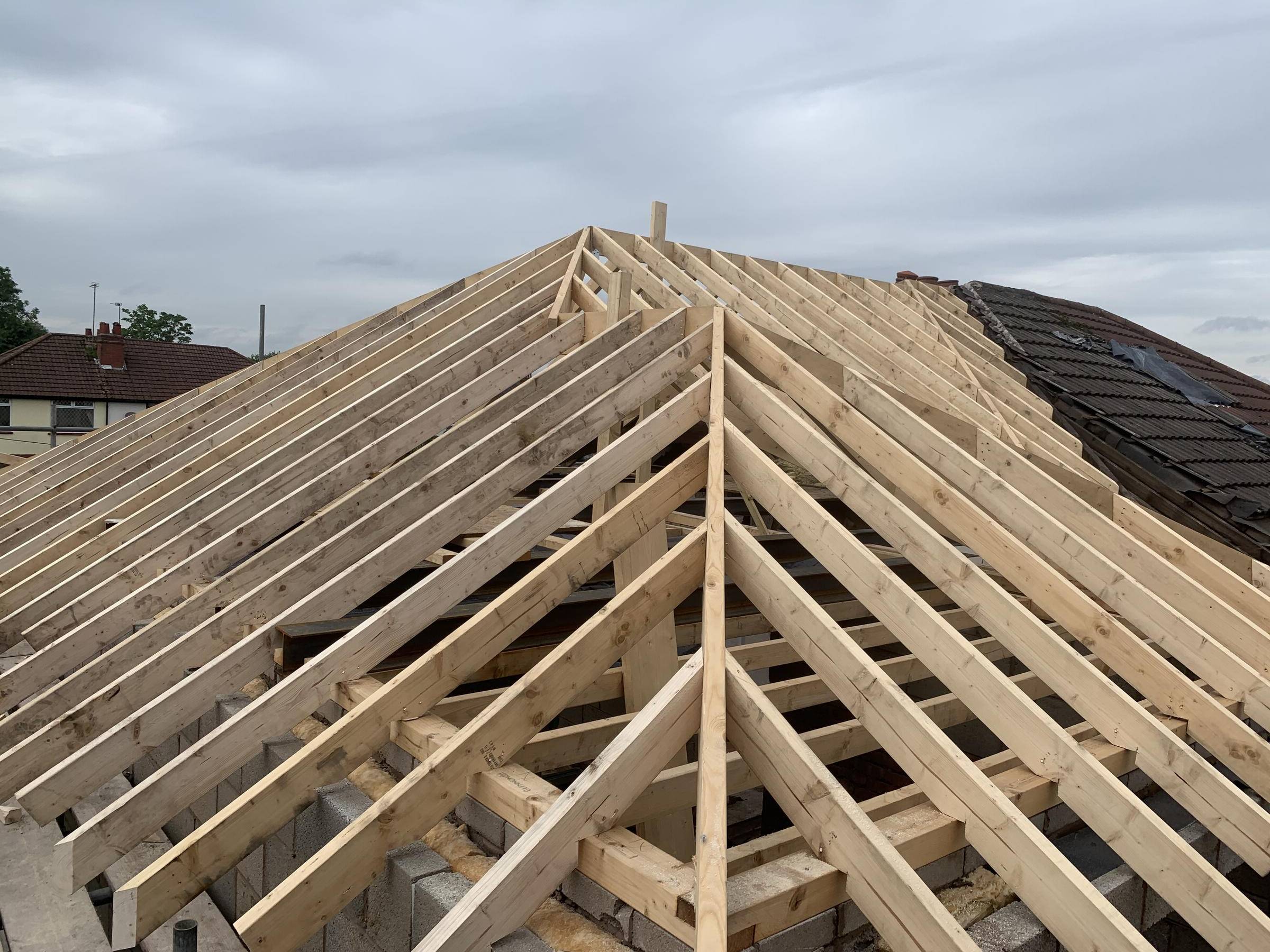 Finished exterior roof