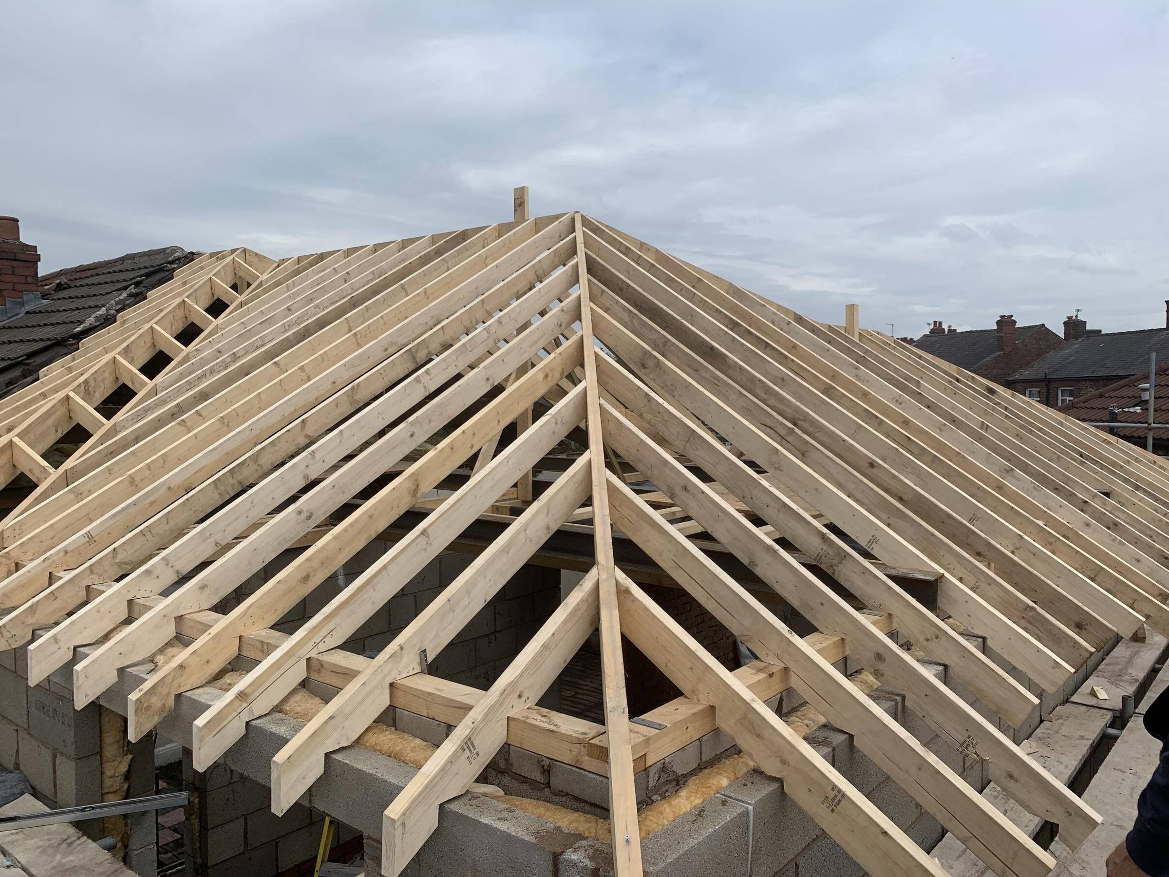 Finished slates and leadwork