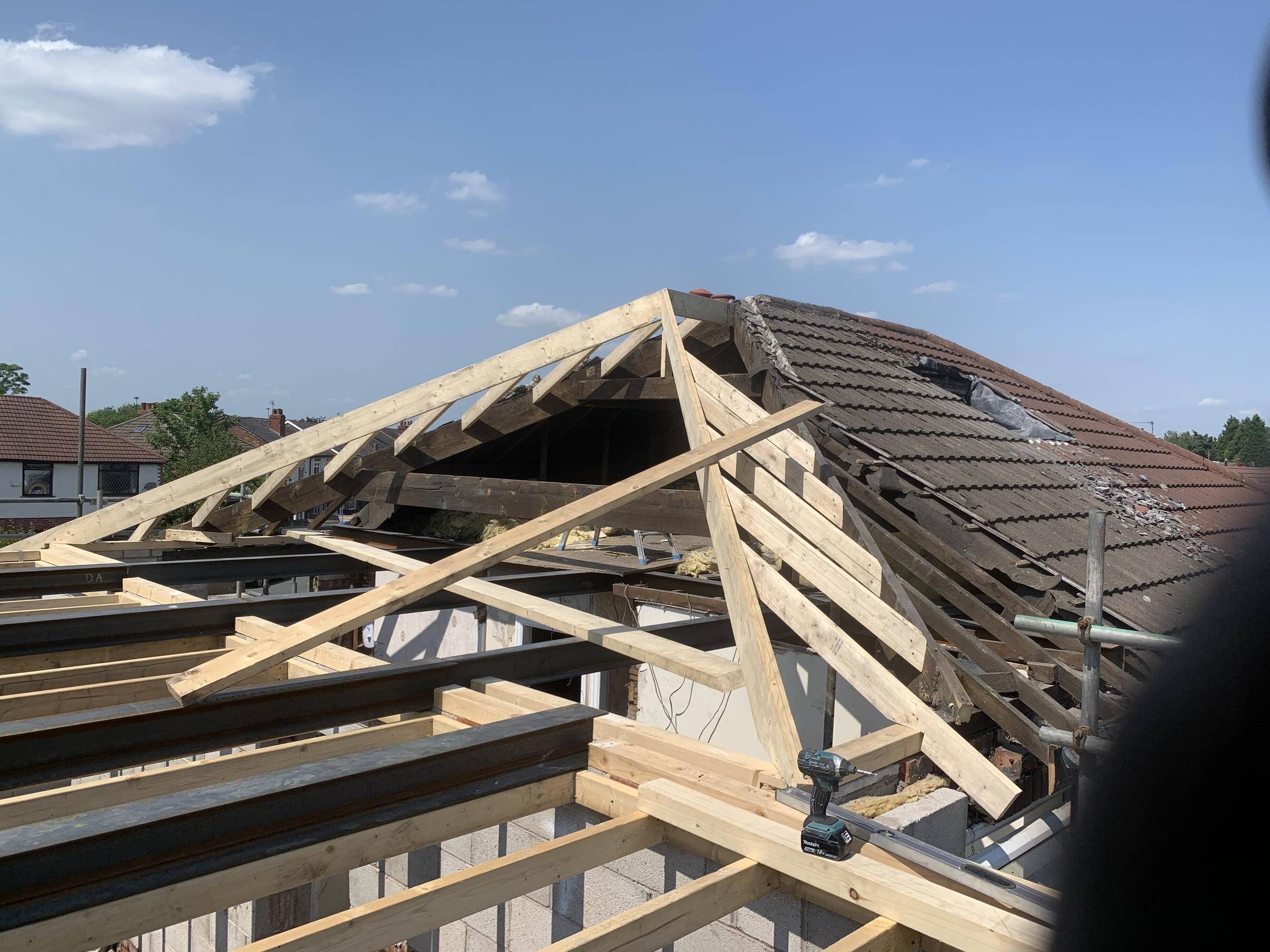 Heavy Steel RSJs Installed